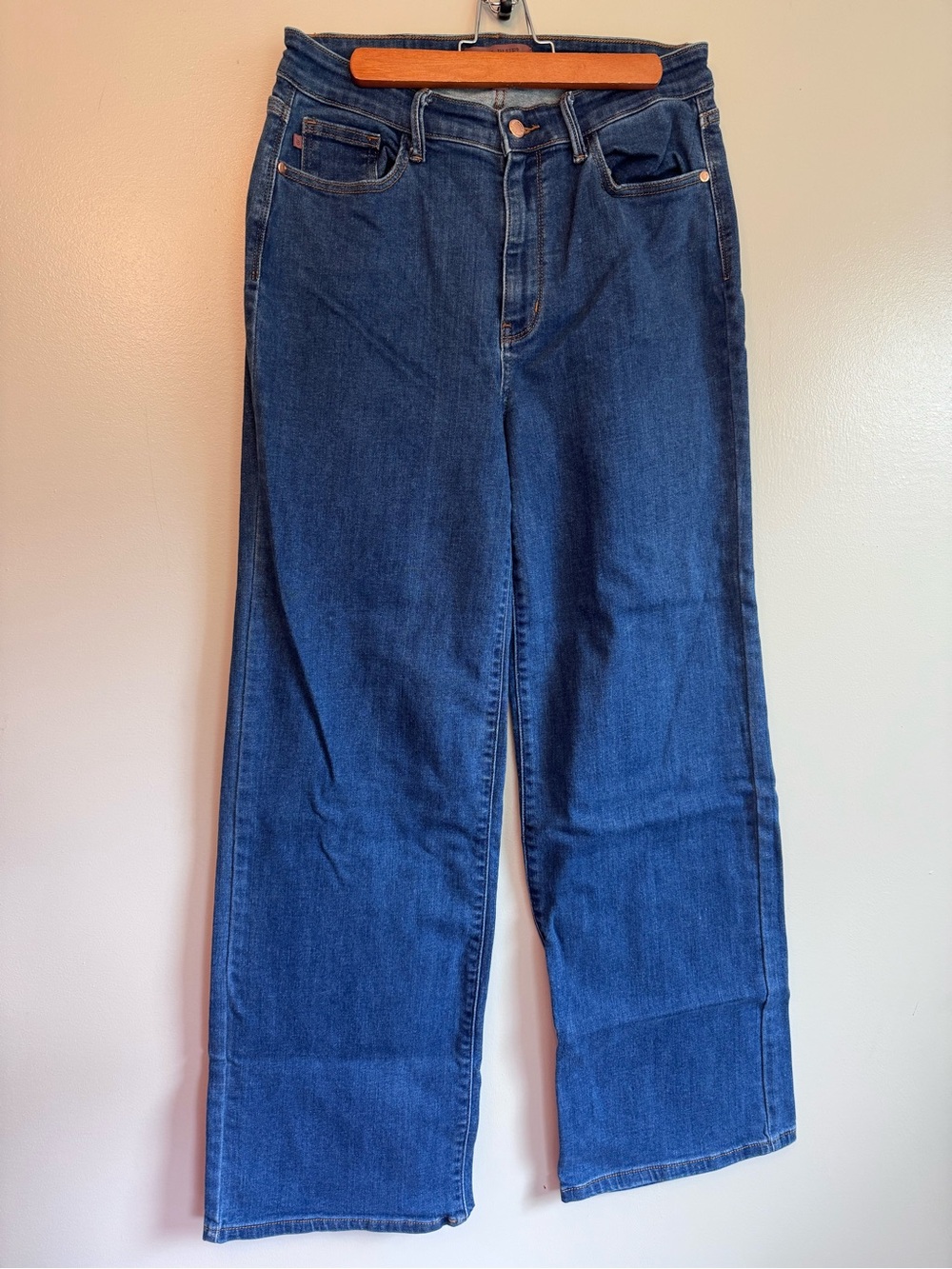 Judy Blue Wide Leg Jeans Womens 13/31 Blue Stretch Denim High Rise Casual